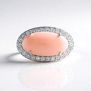 Pinkfarbener Opal-Silberring (de Melo Essence)