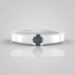 Bague en argent et Diamant bleu I2