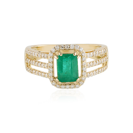 14K Russian Emerald Gold Ring (AMAYANI)