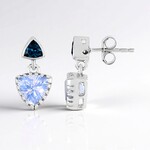Orecchini in argento con Quarzo Blue Moon