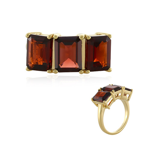 Anello in argento con Granato Mozambico