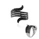 Black Spinel Silver Ring