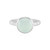 Anillo en plata con Calcedonia agua