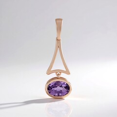 Ciondolo in argento con Ametista Rose de France