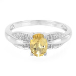 Anello in argento con Quarzo Champagne