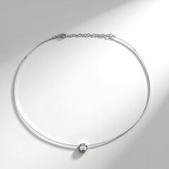 Collana in argento con Topazio Bianco (Adela Silber)