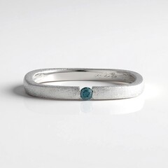 Anello in argento con Diamante Blu I2 (de Melo)