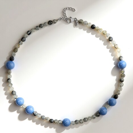 Collana in argento con Angelite Blu