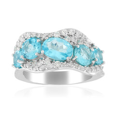 Anillo en plata con Apatita azul (de Melo Essence)