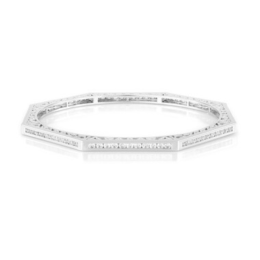 Brazalete en plata con Zircón (Dallas Prince Designs)