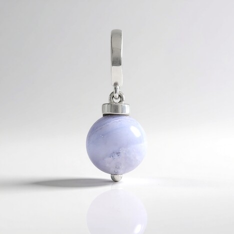 Ciondolo in argento con Agata Lace Blu (MONOSONO COLLECTION)