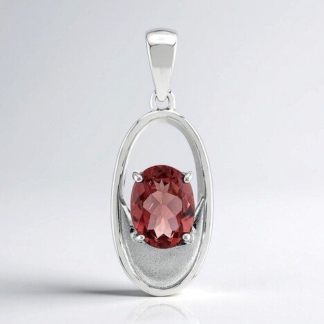 Ciondolo in argento con Apatite Rossa