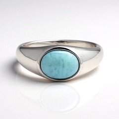 Bague en argent et Larimar
