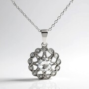Collier en argent et Topaze blanche