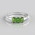 Anello in argento con Diopside Russo