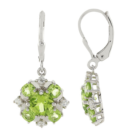 Peridot-Silberohrringe