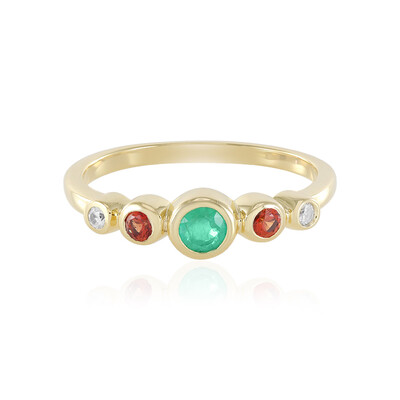 Anello in argento con Smeraldo Russo