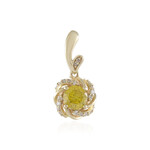 9K I2 Yellow Diamond Gold Pendant