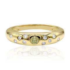 Anello in oro con Diamante Giallo VS1