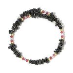 Stalen armband met Zwarte Hematieten (Riya)