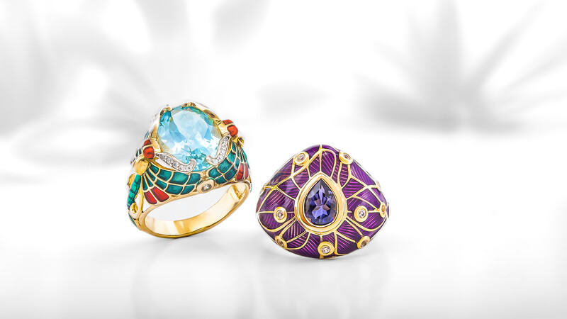 Anillo en plata con Iolita (Adela Silber)