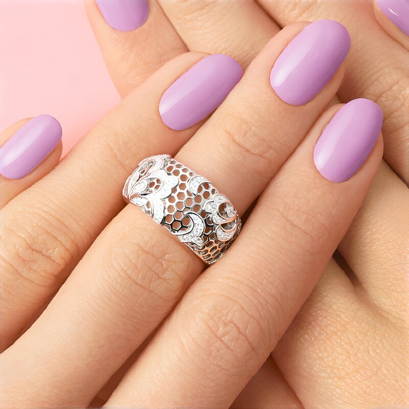 Bague en argent et Diamant I3 (I)