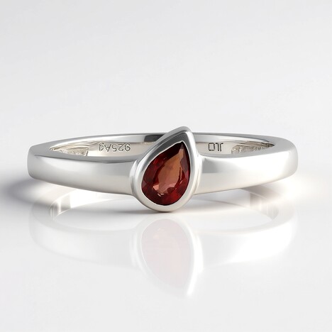 Anello in argento con Rubino Tanzania