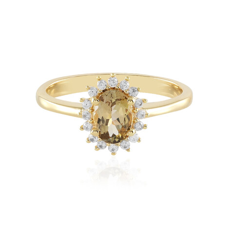 Anillo en plata con Tanzanita amarilla sin calentar