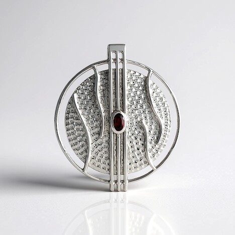 Ciondolo in argento con Zircone Rosa (MONOSONO COLLECTION)