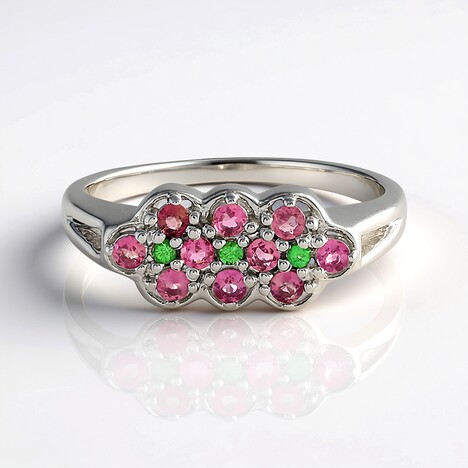 Anello in argento con Tormalina Rosa Nigeriana