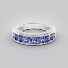Bague en argent et Tanzanite