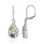 Green Amethyst Silver Earrings