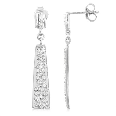 Zirkon-Silberohrringe