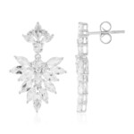 Pendientes en plata con Topacio blanco