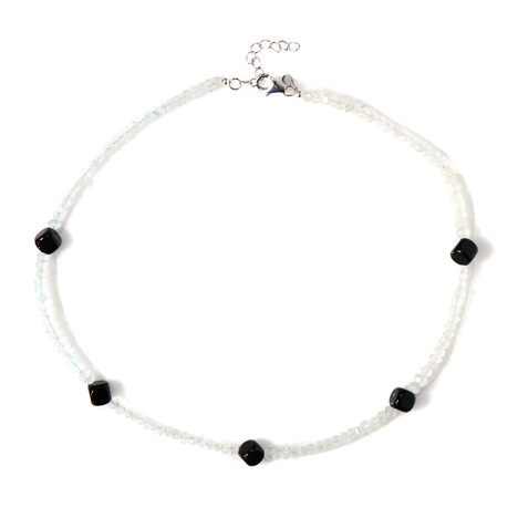 Edelstein-Silberhalskette