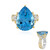 Schweizblauer Topas-Silberring (Gems en Vogue)