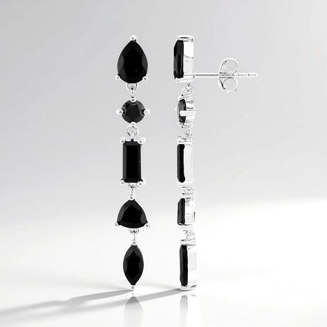 Orecchini in argento con Onice Nero