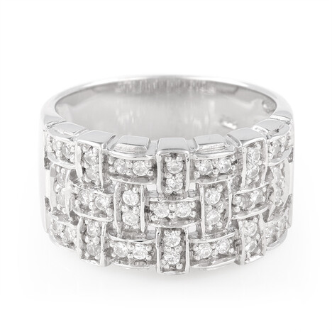 Zilveren ring met zirkonen