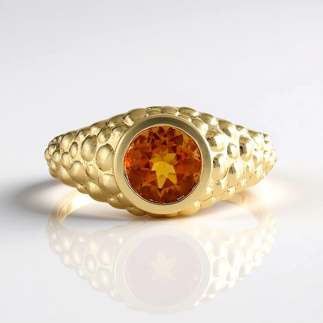 Anello in argento con Citrino Madeira