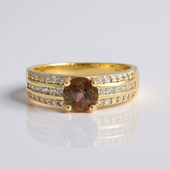 Anello in oro con Andalusite