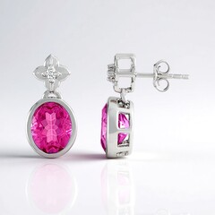 Orecchini in argento con Quarzo Color Rosa
