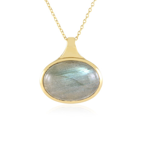 Collana in argento con Labradorite Verde Maniry (KM by Juwelo)
