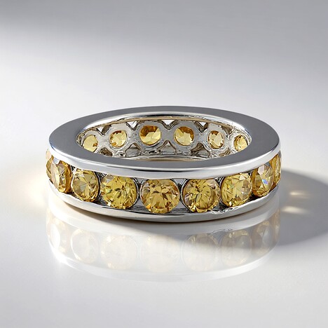 Anello in argento con Zircone Giallo
