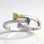 Anello in argento con Zaffiro Ceylon Giallo