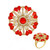 Red Ethiopian Opal Silver Ring