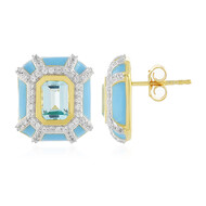 Pendientes en plata con Topacio azul cielo