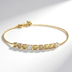 Bracciale in argento con Topazio Bianco (Adela Silber)