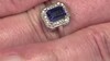 Zilveren ring met een ioliet