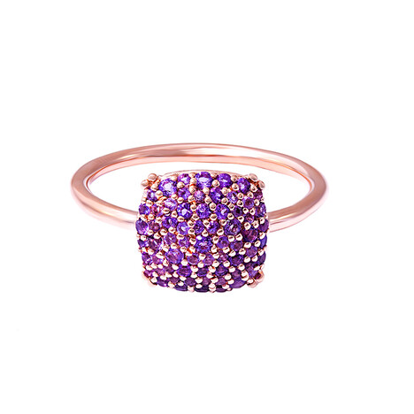 Zilveren ring met amethisten