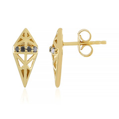 Pendientes en plata con Diamante negro